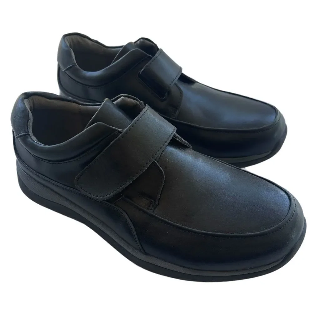 Propet Parker Black Leather Casual Comfort Shoes Mens Size 10 ‎ Strap MCA033L